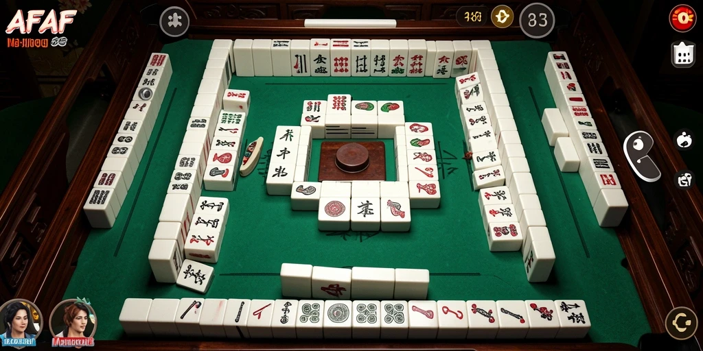Tampilan gameplay Mahjong yang menarik dan penuh warna di AFAF.