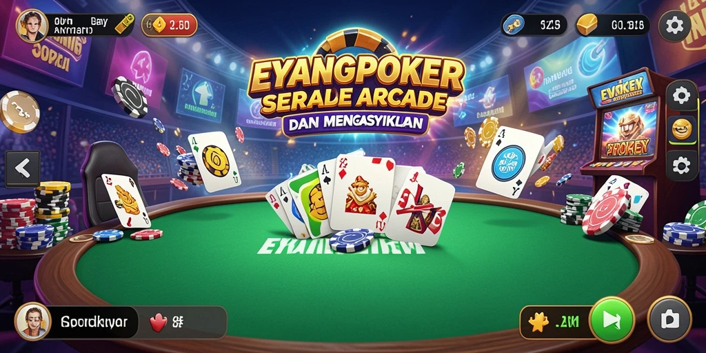 Screenshot utama EYANGPOKER menampilkan serunya gameplay Arcade.