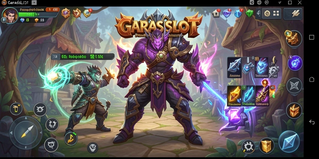 Tampilan seru gameplay ARPG GARASISLOT dengan pertarungan yang mendebarkan.