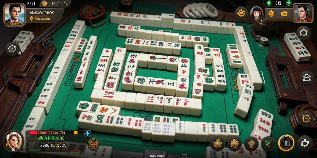 Gameplay LAPARBOS menampilkan tantangan seru dalam permainan Mahjong.