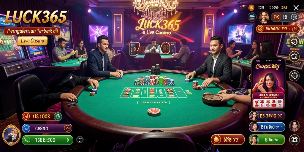 Tampilan gameplay Live Casino yang menegangkan dan interaktif.