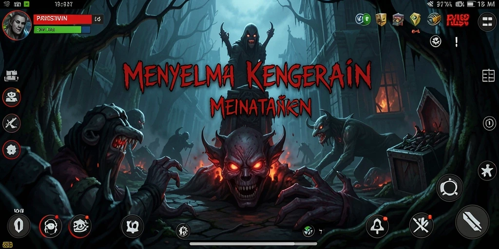 Tampilan gameplay PASTIWIN yang menakutkan dan mencekam.