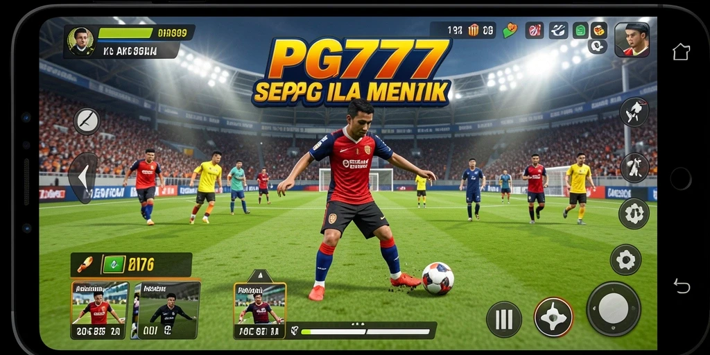 Tampilan gameplay PG777 yang menegangkan saat pertandingan sepak bola berlangsung.