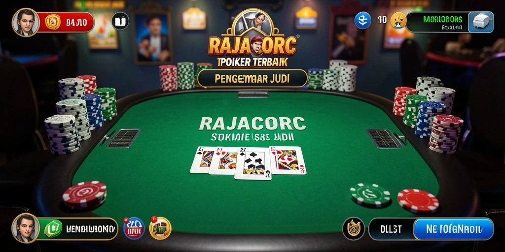 Tampilan gameplay Poker yang menegangkan dan menarik di RAJACORC.
