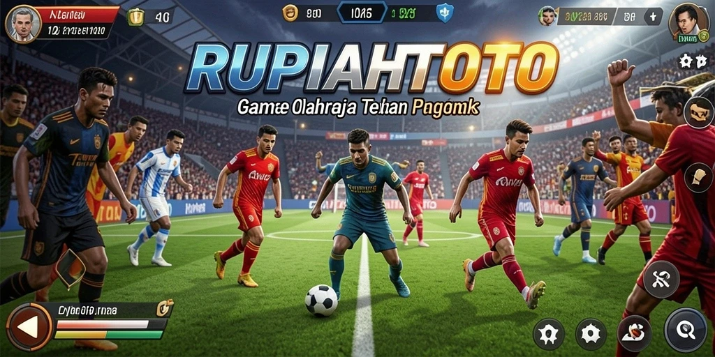 Screenshot gameplay RUPIAHTOTO menampilkan pertandingan olahraga yang seru.