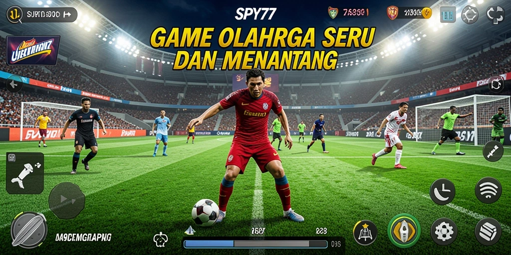 Gameplay SPY77 yang menampilkan aksi olahraga seru.