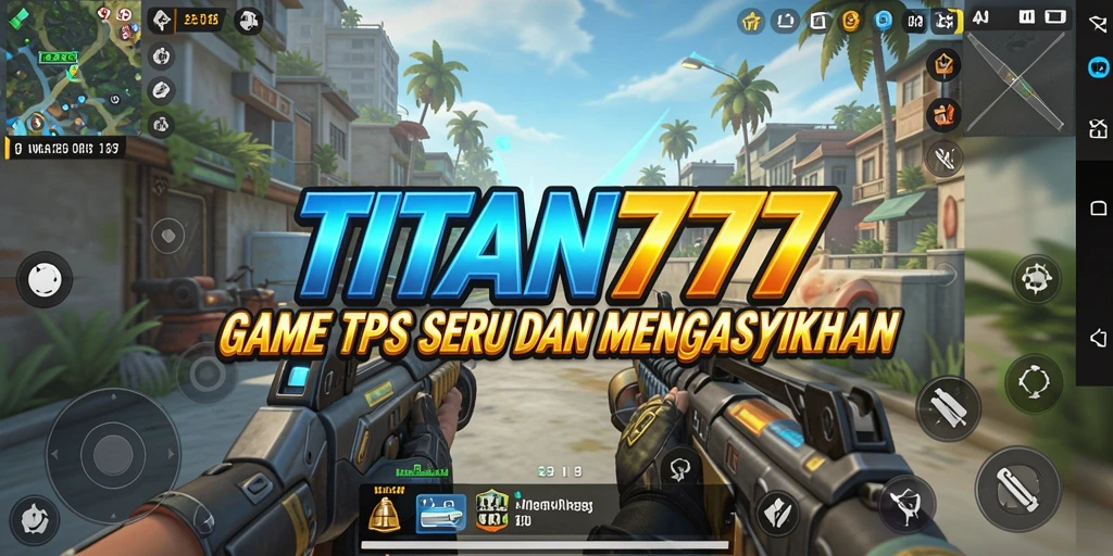 Tampilan gameplay TITAN777 yang menegangkan di tengah pertempuran.