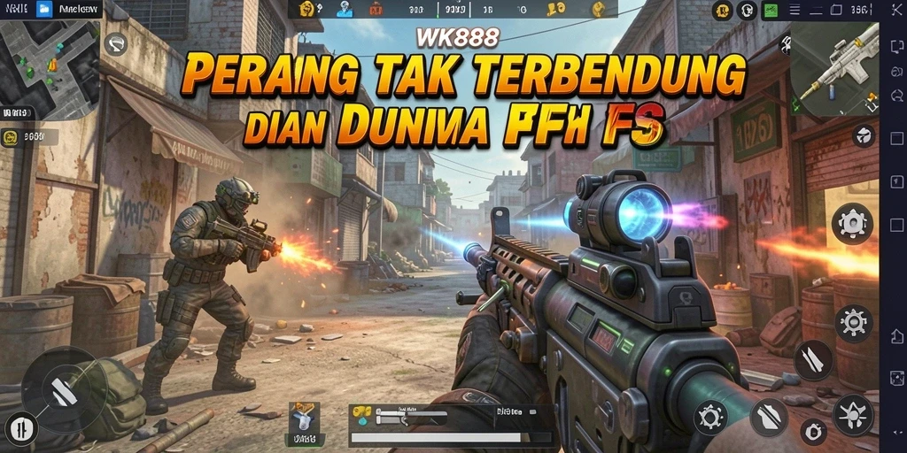 Gameplay seru WK888 dengan aksi tembak-menembak yang intens.